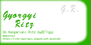 gyorgyi ritz business card